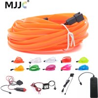 EL Wire Light 1M 2M 3M 5M LED Neon Light 3V 5V 12V EL Rope Tube LED Strip with Inverter for Car Dance Party Bike Decor Lighting