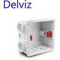 Delviz Wall Switch BOX Wall Socket Cassette,86mm Plastic Materials,For Standard Wall Light Switch EU Standard Internal Mount Box