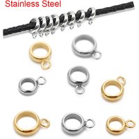 30pcs/lot Stainless Steel Pendant Connectors Bail Clasps Gold Color Pendants Clip Pinch For DIY Necklace Findings Jewelry Making