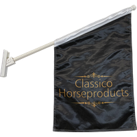 Custom Business Flags pole and bracket promotional hanger Wall Flag Shop glass window flag kit own advertising business flag