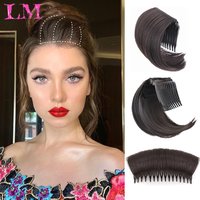 LM Synthetic Hair Invisible Bangs Pad High Straight Hair Synthetic Hair Accessories Natural Hair Extension For Women Wig