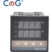 CG Digital Intelligent PID Temperature Controller 220V K J PT100 Input SSR/Relay Output REX-C100 One Alarm Thermostat Regulator