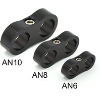 1Pcs Universal AN4 AN6 AN8 AN10 Billet Oil Fuel Water Hose Tube Seprator Divider Clamp aluminum line separator