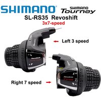 AliExpress Shimano Tourney SL RS35 Revoshift grip bike Twist Shifter lever 3*6s 3*7s 18S 21s bicycle Comb with grips RS35 as RS31 RS36