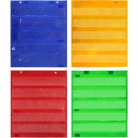 Teacher Class Schedule Magnetic Pocket Chart Double-Sided 5+2 Pocket Wall Hanging Office Schedule Pocket Chart Activity