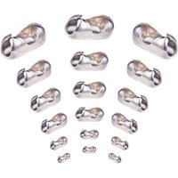 Silver Tone Stainless Steel Ball Chain Connector Clasps for DIY Necklace Bracelet Jewelry Making 50pcs/lot