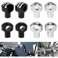 25mm Motorcycle Handlebar Clamp Riser Kit Adjustable Rise Bar Mount for Harley Honda 1" inch Handle Bar Risers Black Universal