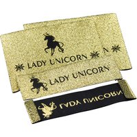 Étiquette tissée de logo d'or brillant personnalisé, étiquette de couture de vêtements, nom de marque pour les étiquettes de vêtements, étiquette de logo argenté brillant
