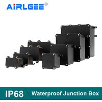 Black PC Plastic Flame Retardant Outdoor Electrical Waterproof Junction Box IP68 Underground Sealed Case Enclosure Box
