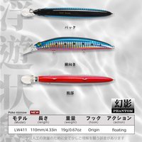 Hunthouse Floating Minnow Fishing Lure 110mm/19g Long Casting Wobblers Jerkbait Hard Bait For Trout Seabass Fish Tackle