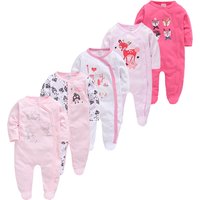 5pcs Honeyzone Winter Toddler Animal Footies New Born Baby Clothes Set Soft Breathable Pyjama Ubranka Dla Niemowlat Clothing Set