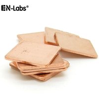 15x15mm Copper Heatsink Thermal Pads,Plate Copper Laptop RAM CPU GPU Memory IC Chipset Cooling Radiator 0.1mm 0.5mm 0.8mm 10pcs