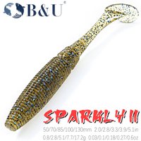 B&U Fishing Lures 5cm 7cm 8.5cm 10cm 13cm Artificial Baits Wobblers Soft Lures Shad Carp Silicone Fishing Soft Baits Tackle