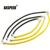 AXSPEED 1/10 RC Car Roof Luggage Rack Bungee Cord 10/15/20cm Elastic Rubber Rope Black & Yellow