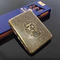 16pcs Cigarettes Classic Design Retro Brass Alloy Creative Storage Case Smoking Accessories Tobacco Cigarettes Box Gift for Man