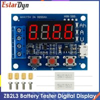 ZB2L3 Batterietester, LED-Digitalanzeige, 18650 Lithiumbatterie, Stromversorgung, Testwiderstand, Blei-Säure-Kapazität, Entlademessgerät