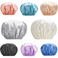 2024 new Home shower cap Double-layer Waterproof Shower Cap Solid Color Reusable EVA Shower Cap For Women