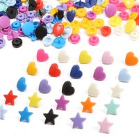 10/20sets Heart/Star Shaped T5 Plastic Snap Button Fastener Press Buttons For Baby Clothes Clips Buttons Garment Accessories