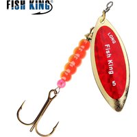 FISH KING Spinner Lure Bait 4.5g/7.0g/12.5g/17.4g/27.1g Spoon Lures pike Metal Fishing Lure Bass Hard Bait With Hooks