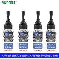 Monolever Rocker Cross Switch Joystick Switch Momentary 2/4 Positions 2NO 4NO Self-reset Self-locking 30mm HKA1 Series