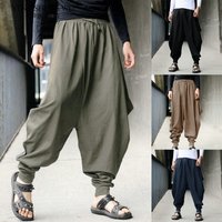 Chinesischen Stil News Mode Haroun Hosen Lose Beiläufige Traditionelle Chinesische Kleidung Für Männer Hakama Samurai Kostüm Hip Hop Rock