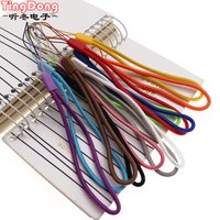 Nylon wrist hand cell phone mobile chain straps Charm Cords DIY Hang Rope Lanyard Random Color Mobile Phone Strap