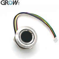 GROW R503 Neue kreisförmige runde RGB-Ringanzeige LED-Steuerung DC3,3 V SH1,0-6-poliger kapazitiver Fingerabdruckmodul-Sensorscanner