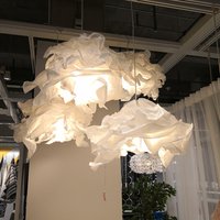 43cm Pendant Shade Personality Creative Bedroom Dining Room Paper Nordic Decorative Cloud Chandelier(Not Included Bulb And Wire)