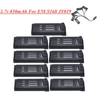 Upgraded 3.7V 850mAh Lipo Battery For E58 S168 JY019 RC Quadcopter Drone Parts 3.7v Rechargeable Battery VS 3.7V 500MAH for E58