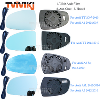TVYVIKJ 1 Pair Side Rearview Mirror Blue Glass Lens For Audi A3 A1 S1 S3 TT 2010-2020 Wide Angle View Anti Glare Door Mirror