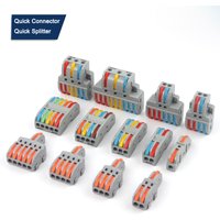 Séparateur de câble rapide, connecteur de fil enfichable, bornier de câblage de conducteur Compact universel pour connexion électrique, 20 pièces