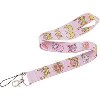JF894 Anime Purple Cat Lanyards Cute Neck Strap Phone Buttons ID Card Lanyard Buttons DIY Hanging Rope Lanyards Gifts