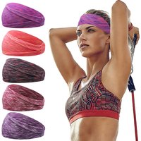 Hot Absorbing Sweat Sport Hair Bands Men Women Elastic Yoga Headbands Fitness Headwear Headwrap Sports Hair Accessories