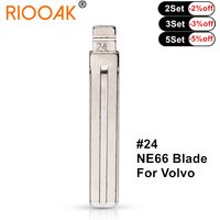 10pcs Metal Uncut Flip KD VVDI Remote Car Key Blade #24 NE66 for Volvo XC90 Remote Key Blade