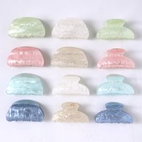 1PC Boutique Hair Clip Marble stripes Acrylic Hairpins Women Hair Crab Hair Claws Women Make UP Washing Tool Hair Accessories