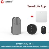 GIMDOW smart door lock Hotel Apartment Intelligent Sticker Installation Bluetooth-compatible Tuya smart APP Electronic Lock