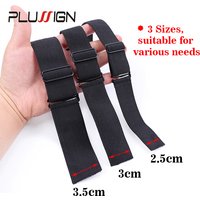 5Pcs Plussign Adjustable Elastic Band For Wigs Sewing Black Wig Band 2.5Cm, 3Cm, 3.5Cm Width Wig Accessories Wig Fixed Material