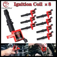 8 PCS Red Engine Ignition Coils For Ford F150 Lincoln V8 4.6L Expedition 5.4L TRITON 2004 2005 2006 2007 DG511 Ignition Coil
