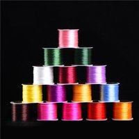 Rouleau de 40 mètres de fil élastique en nylon, noir et blanc, pour collier et bracelet, fournitures exécutives, DIY