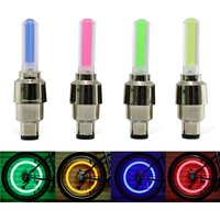Bicycle Light for Tyre Valve Cap LED Mountain Bike Tire Lights Safety Warnings for Night Cycling MTB Accessories