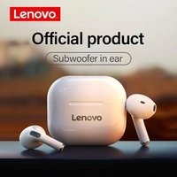 Lenovo Écouteurs Sans Fils pour Téléphone Android, Accessoire de Smartphone, Fonction Bluetooth, Commande Tactile, Casque de Sport avec Son Stéréo, Étanchéité IP40 TWS