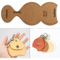 New Leather Craft Personality Coin Purse Sewing Pattern Hard Kraft Paper and Acrylic DIY Template 8.5cm*8.3cm DIY Leather Tools