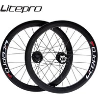 Litepro 11 Speed Wheelset S42 AERO Folding Bike 20 Inch 406/451 V Disc Brake 4 Sealed Bearing BMX Bicycle Rims Alloy Wheels