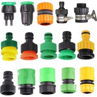 22-Type Garden Tap Quick Connector 1/2" 3/4" Male Female Thread Nipple Joint 1/4" Hose Repair Irrigation Water Splitters Tools