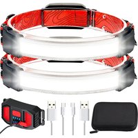 High Lumens LED Headlamp Rechargeable Headlamps Flashlight Waterproof Headlight Head Lamp Light for Fishing Running Camping