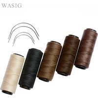 3 Rolls/5 Rolls Hair Weaving Threads With 4 pcs C Curved Needles Wig Making Tools Sewing Thread