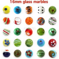 G1-1 16MM Crystal Ball Marbles Glass Ball Home Decorations Cream Color Console Game Pinball Small Pinball Racket Toy