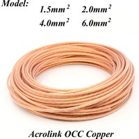 Hifi audio 8N OCC pure copper Bulk cable DIY Handmade Wire 2/4 square For Power Amplifier Hifi Upgrade Wire