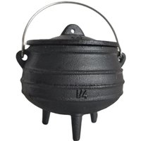 1/4# Cast Iron Cauldron Magic Pot Cooking Potjie Perfect for Incense Smudge Kit Sage Holder Altar Ritual Burning Holder