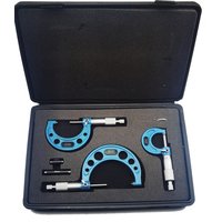 0-1'-2'-3' 0.0001' Inch Micrometer 3Pcs Micrometer Set Bearing Steel High Accuracy Outside Diameter Wrench Measurement Tool